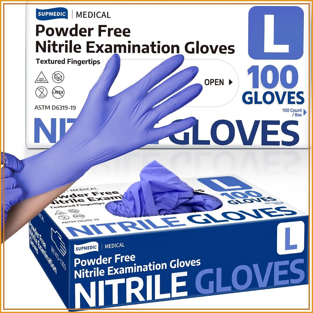 Exam Glove Nitrile - Nitrile Exam Gloves, Powder-Free, Latex-Free, Food