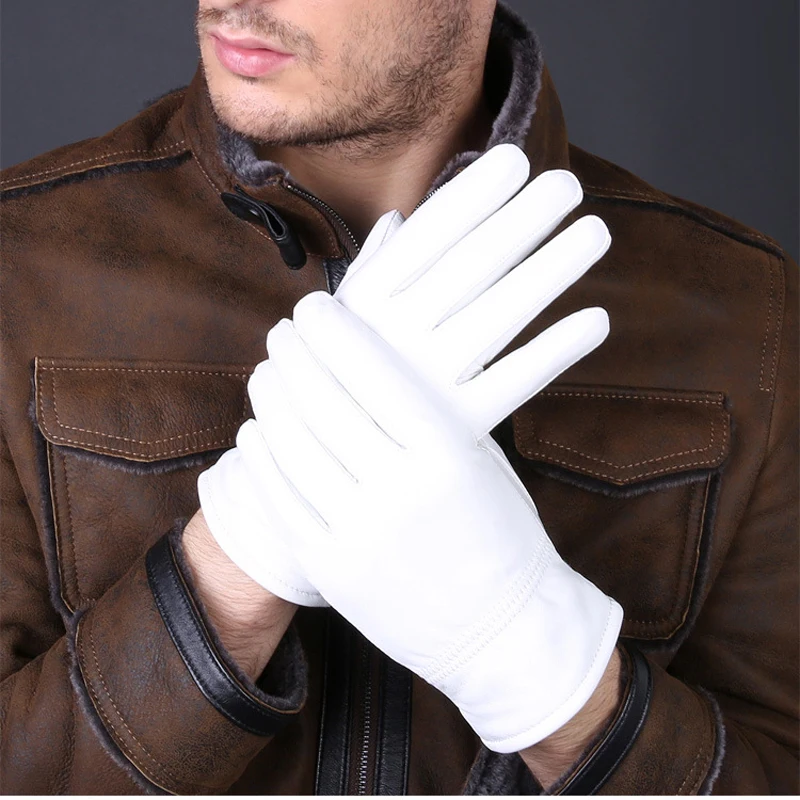 2025 Winter Genuine Leather Wh - Leather Driving Glove avis et prix
