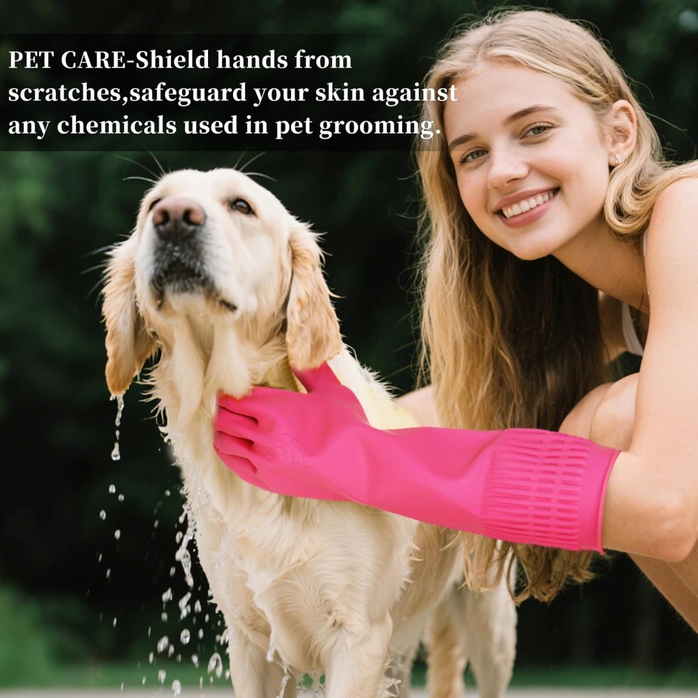 15-Inch Reusable Rubber Gloves - Rubber Glove Cleaning avis et prix