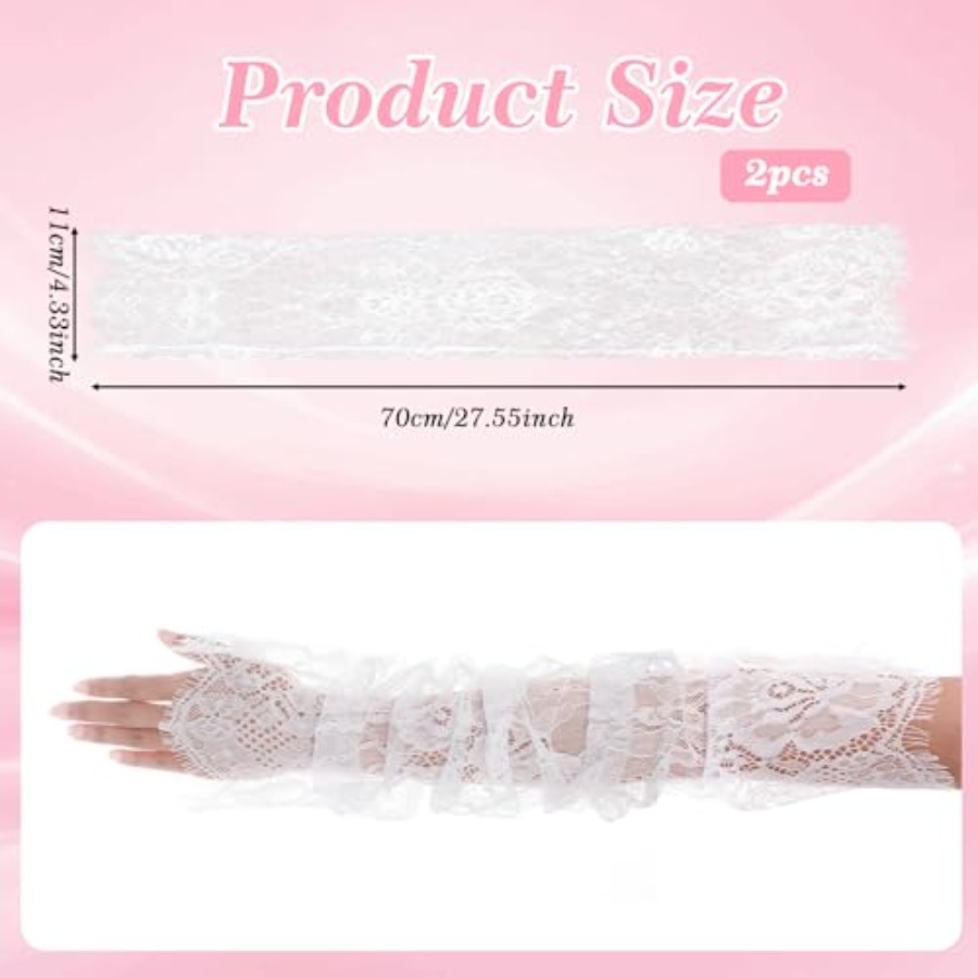 Long Sheer Lace Arm Sleeves Fo - Fingerless Glove Knit avis et prix