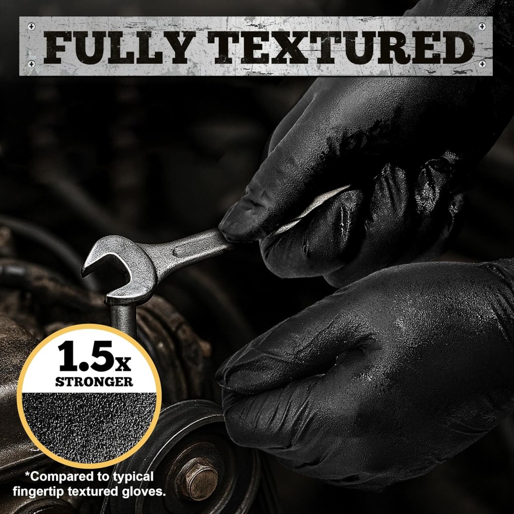 Heavy Duty Black Nitrile Glove - Nitrile Mechanic Glove avis et prix
