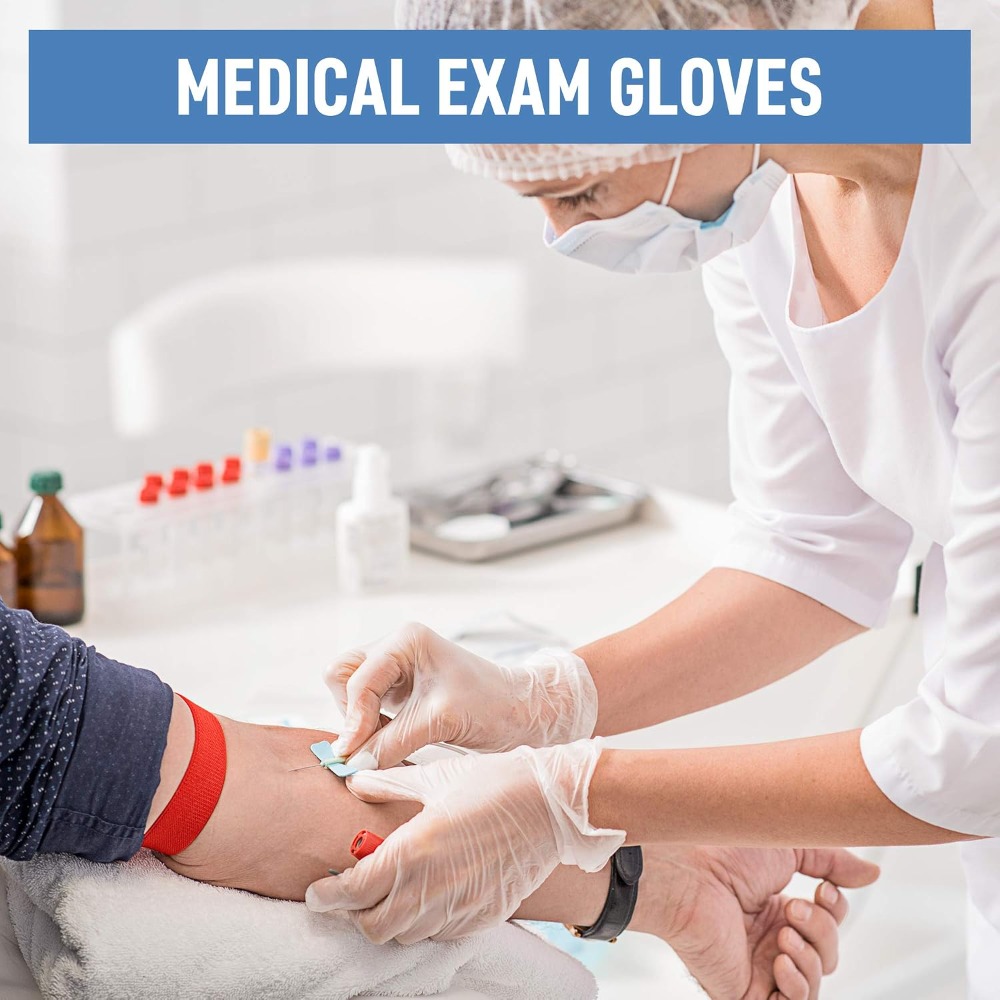 Large Vinyl Exam Gloves, 100 P - Exam Glove Nitrile avis et prix
