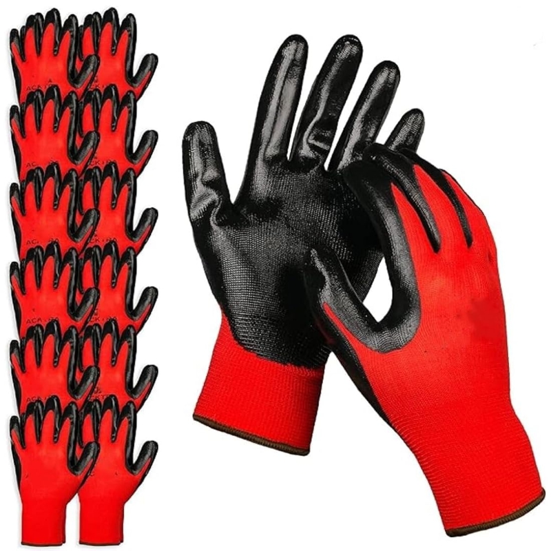 4/20PCS Nitrile Coated Safety  - Nitrile Mechanic Glove avis et prix