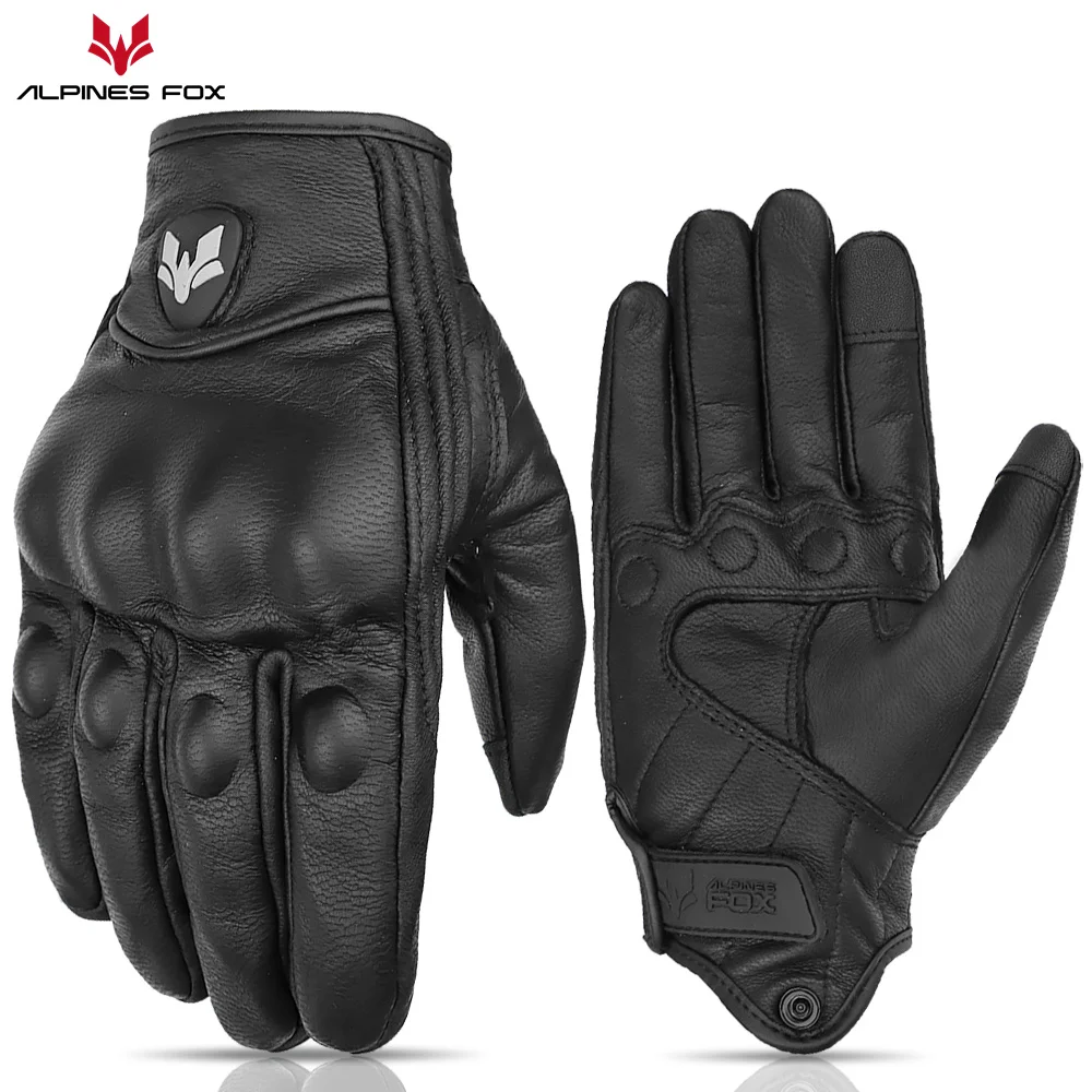 Unisex Vintage Leather Motorcy - Motorcycle Glove Knuckle avis et prix
