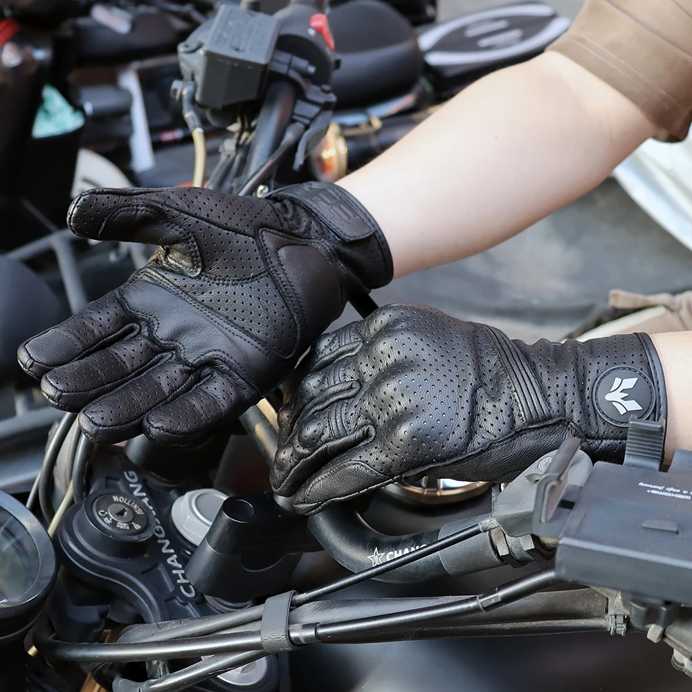 Unisex Vintage Leather Motorcy - Motorcycle Glove Knuckle avis et prix