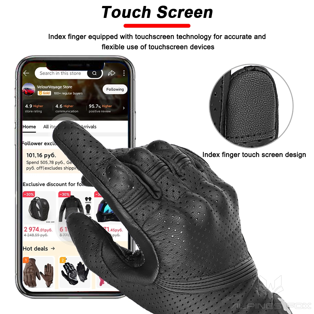 Unisex Vintage Leather Motorcy - Motorcycle Glove Knuckle avis et prix
