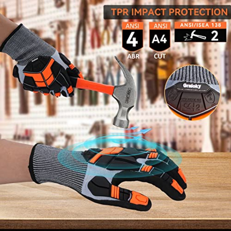 Safety Work Gloves with Impact - Work Glove Impact avis et prix