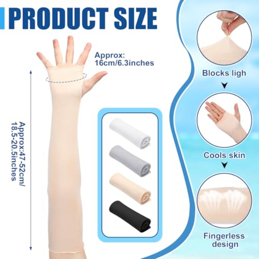 Bememo 4 Pack Sun Protection U - Fingerless Glove Knit avis et prix