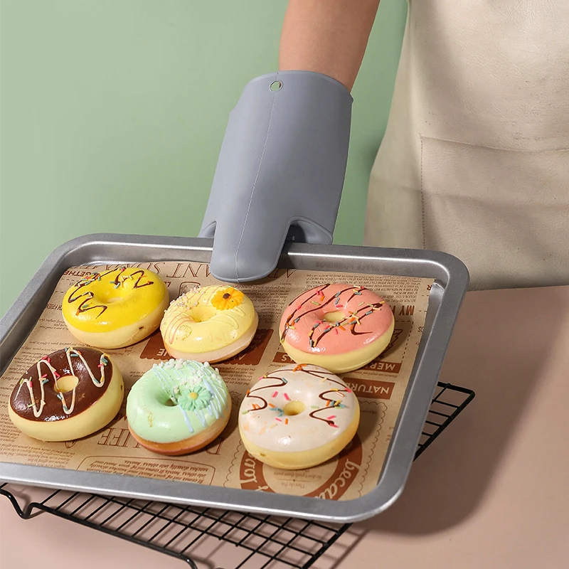 1/2Pcs Long Thickened Oven Glo - Oven Mitt Silicone avis et prix