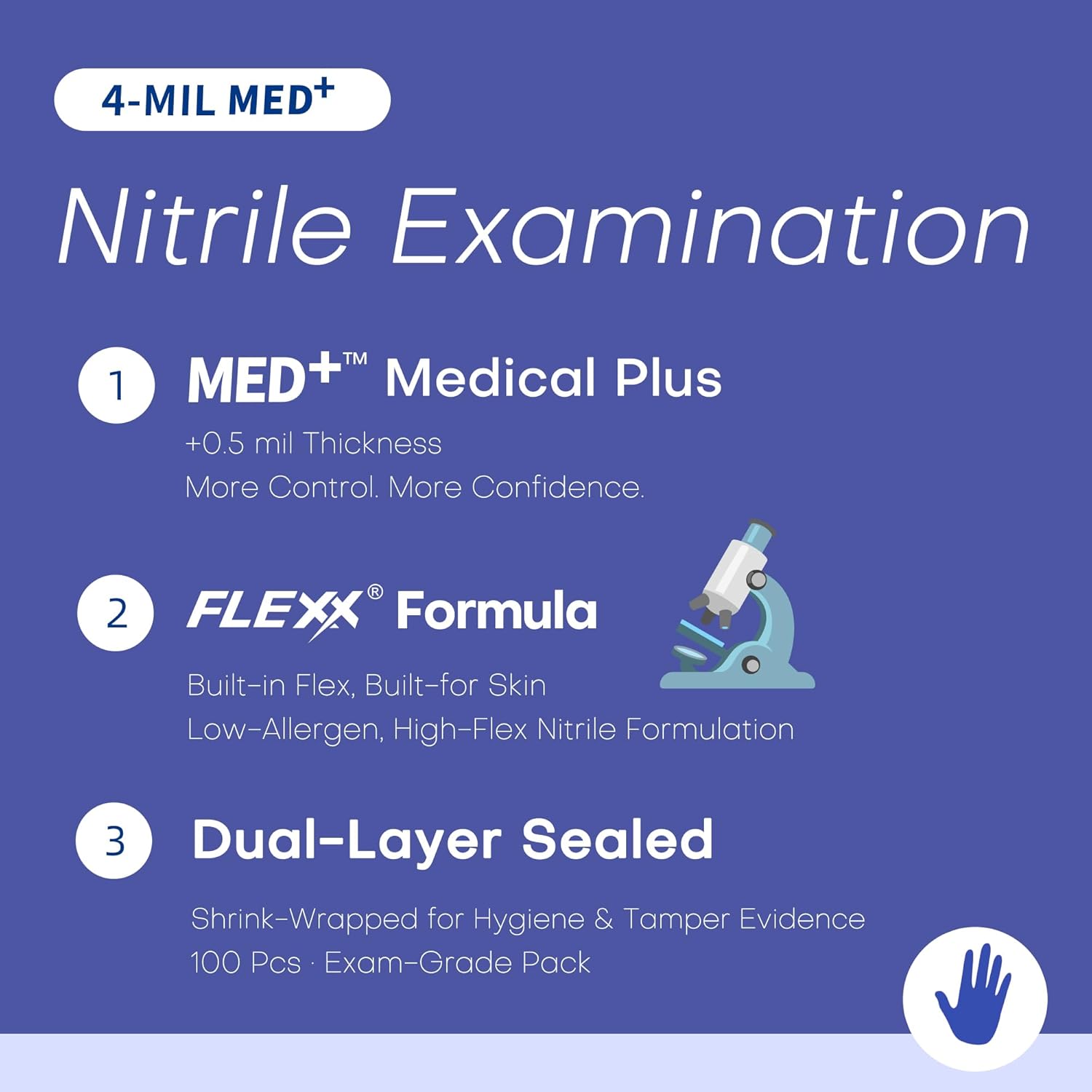 Nitrile Exam Gloves, 4 Mil MED - Exam Glove Nitrile avis et prix