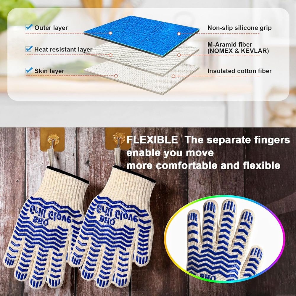 Heat Resistant Oven Gloves - B - Heat Resistant Glove avis et prix