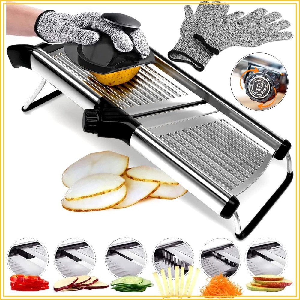 Stainless Steel Mandoline Slic - Cut Resistant Glove avis et prix