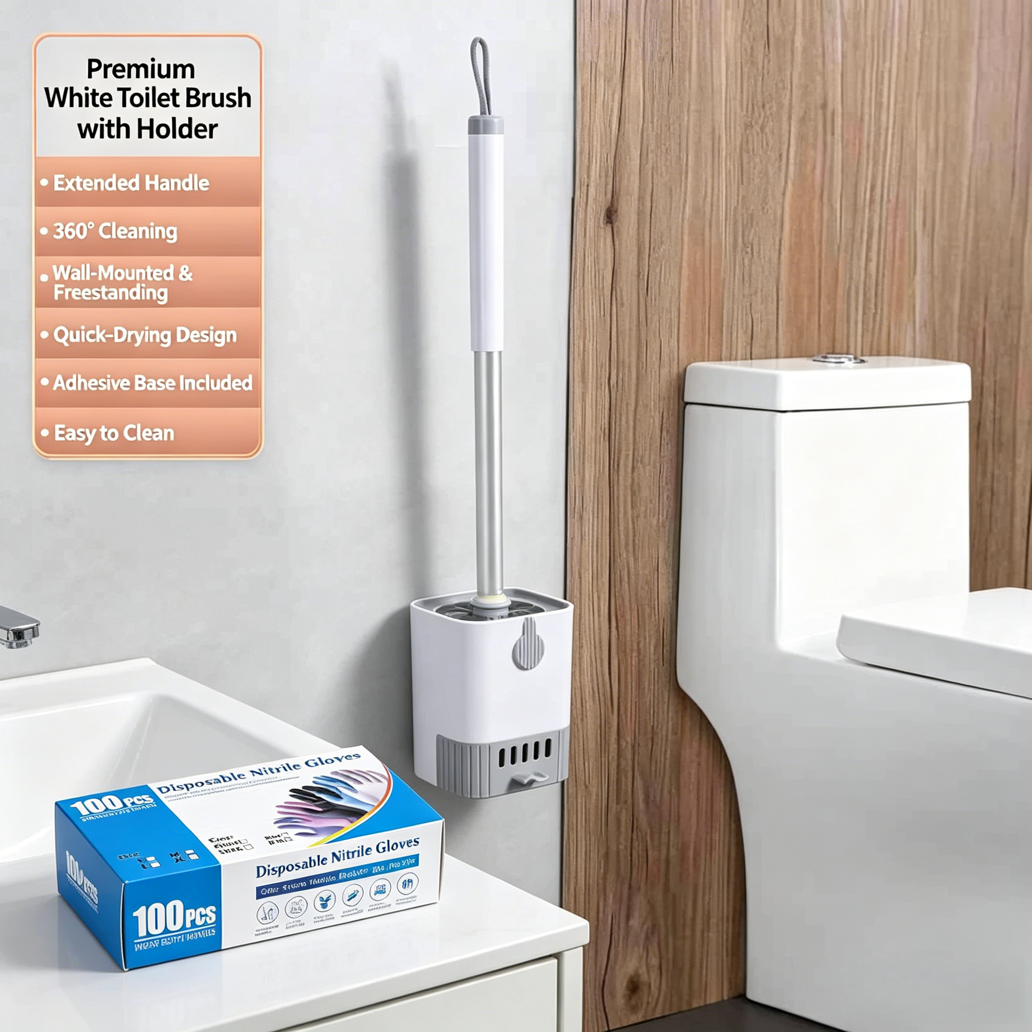 2-Piece Toilet Cleaning Set: P - Rubber Glove Cleaning avis et prix