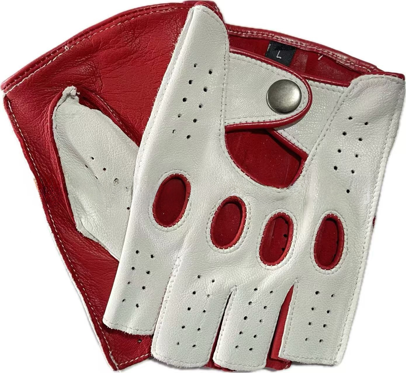 Retro Half Finger Goat Leather - Leather Driving Glove avis et prix
