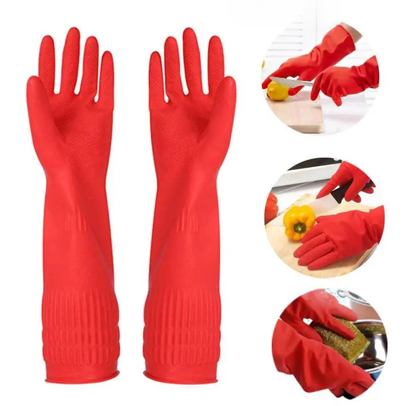 1 pair S/M/L Red Flexible Rubb - Dish Glove Rubber avis et prix