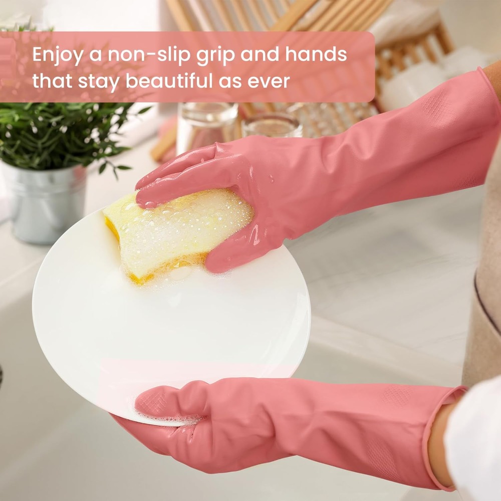 4 Pairs Rubber Cleaning Gloves - Rubber Glove Cleaning avis et prix