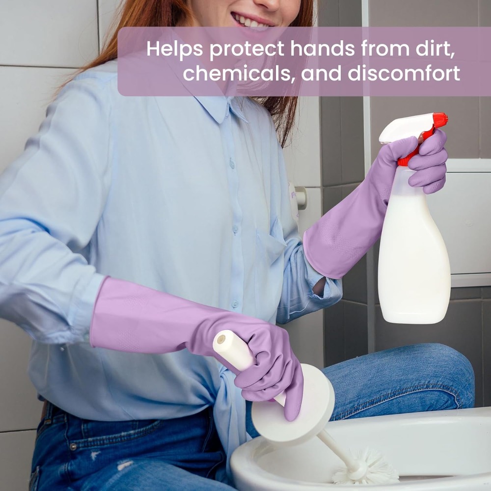 4 Pairs Rubber Cleaning Gloves - Rubber Glove Cleaning avis et prix