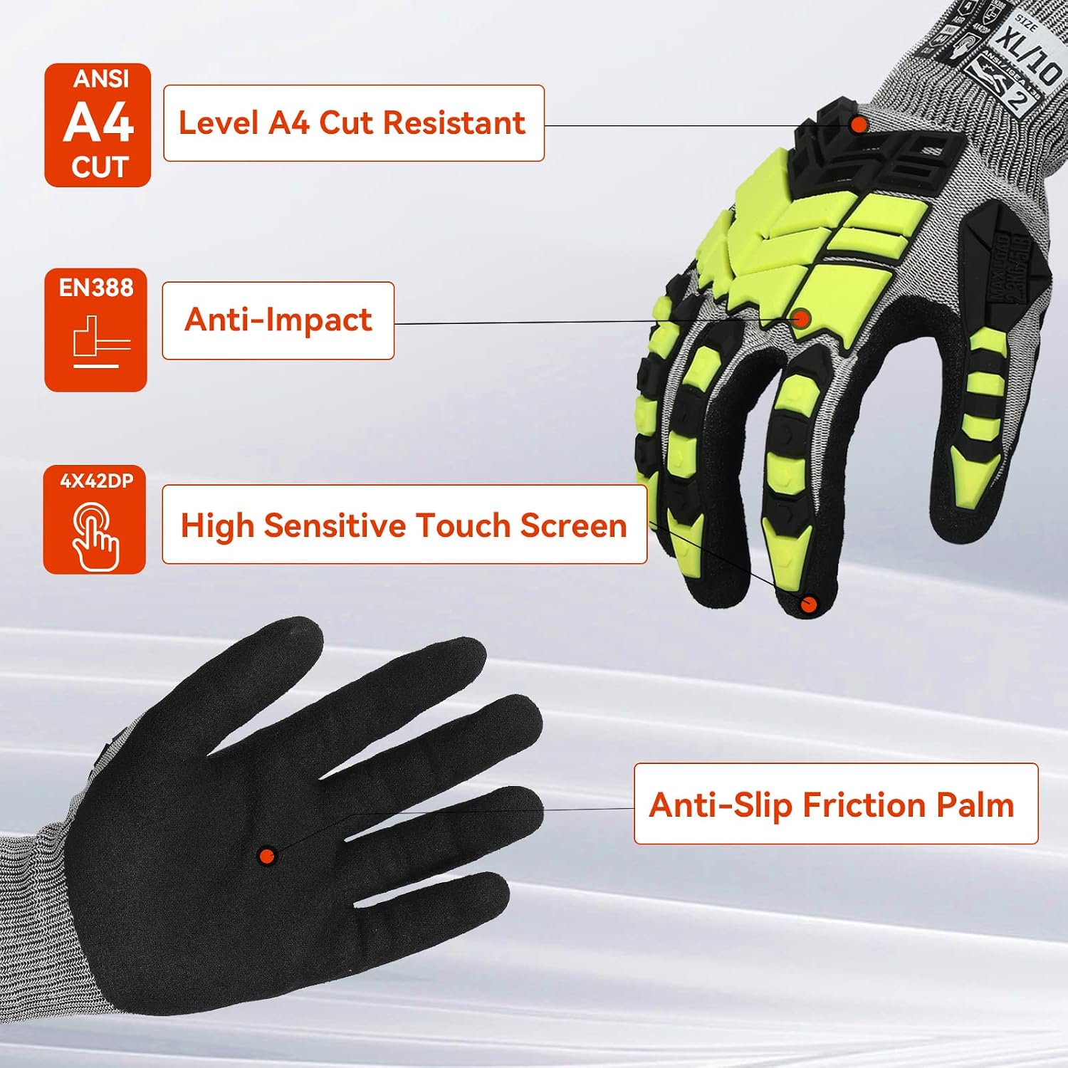 Cut Resistant Impact Gloves, A - Work Glove Impact avis et prix