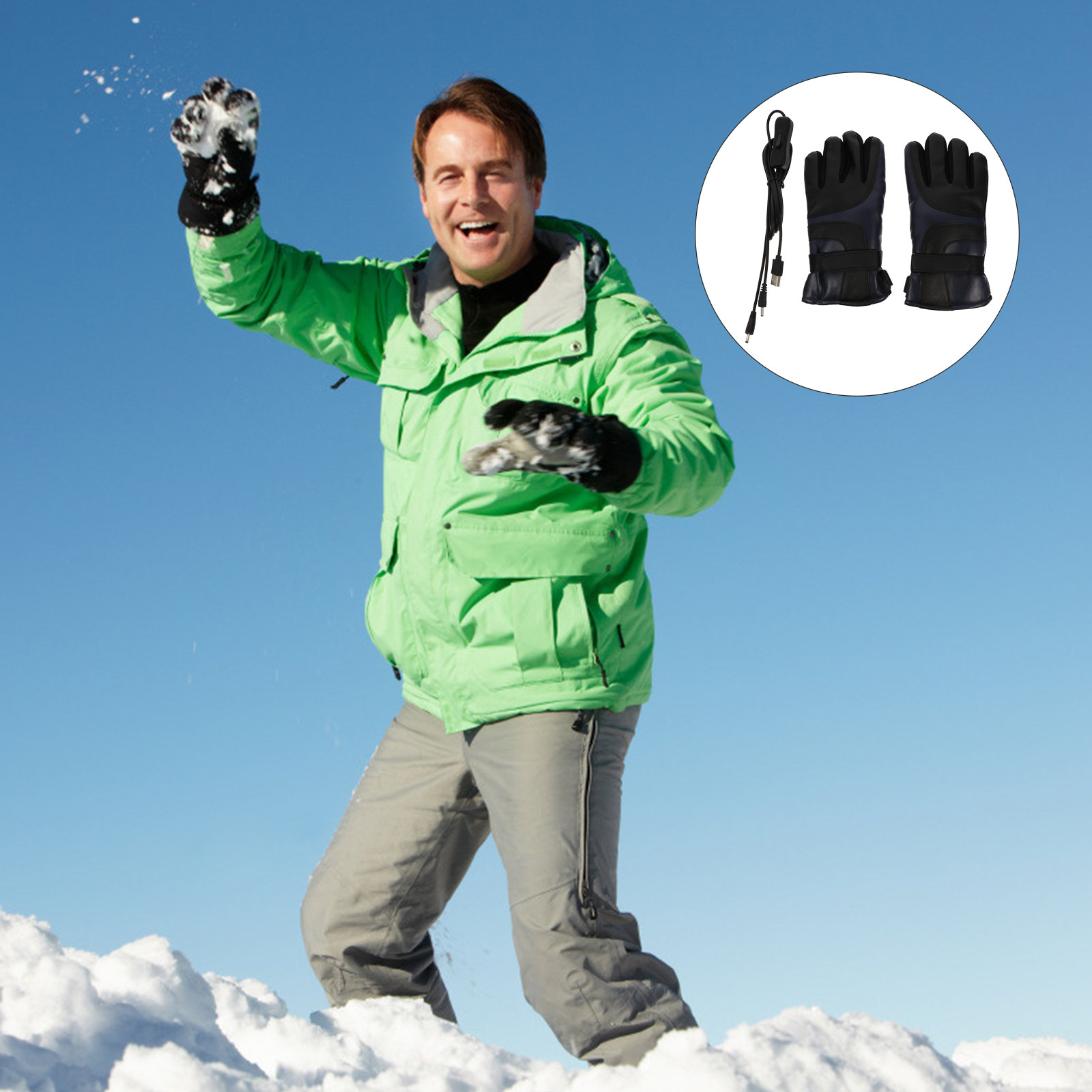 1Pair USB Rechargeable Heated  - Winter Glove Insulated avis et prix
