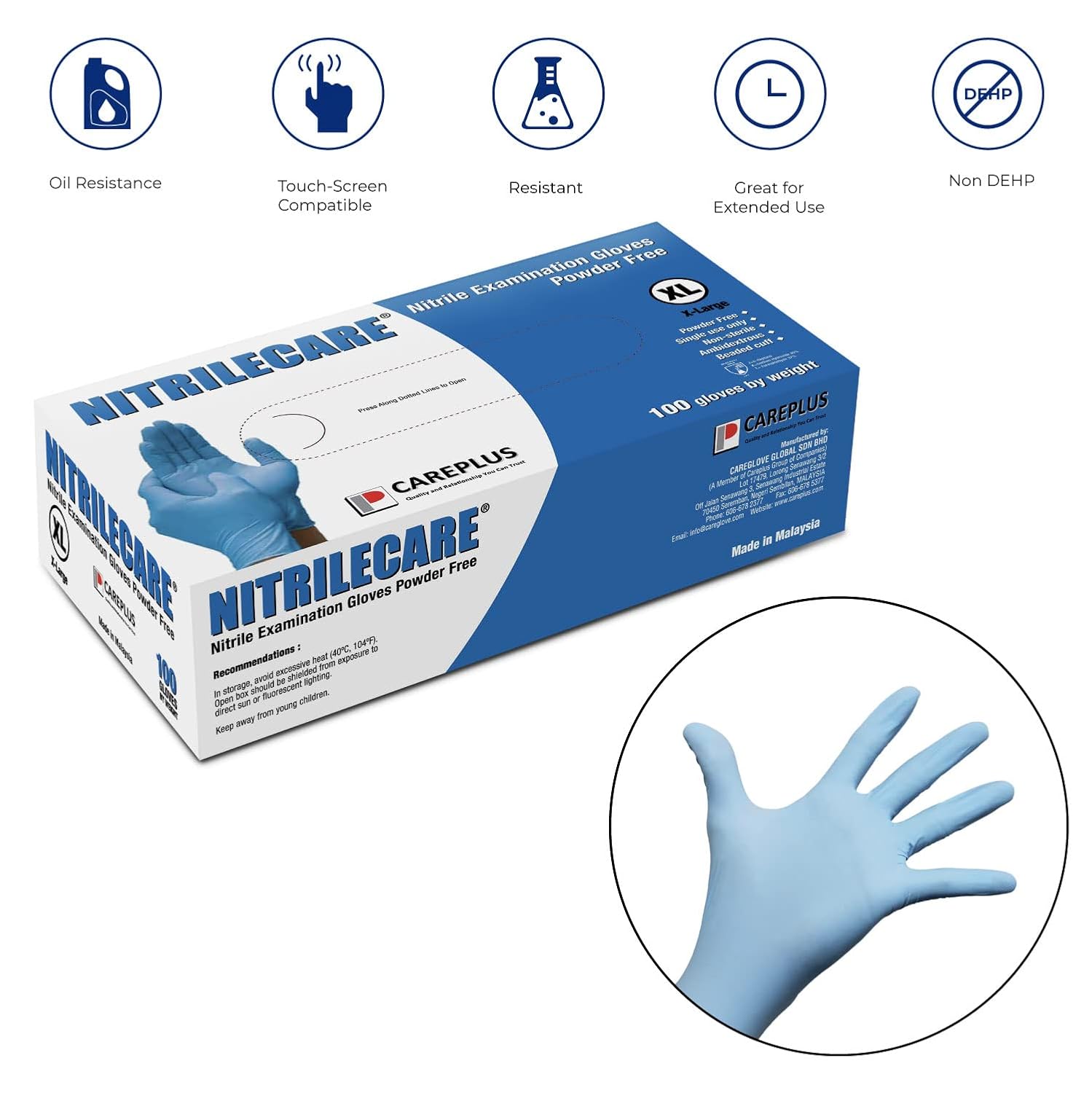 NITRILECARE Blue Nitrile Exam  - Exam Glove Nitrile avis et prix