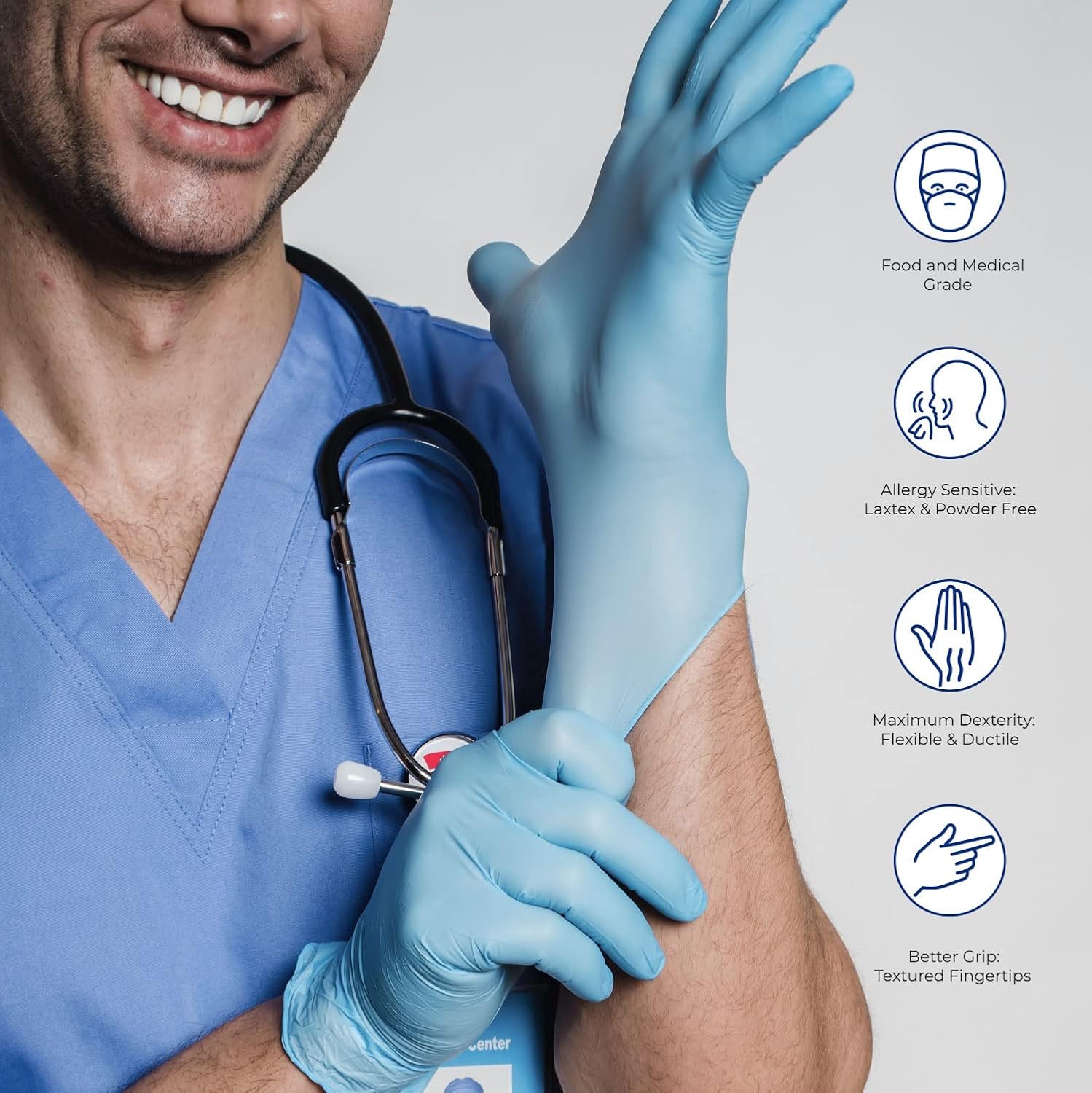 NITRILECARE Blue Nitrile Exam  - Exam Glove Nitrile avis et prix