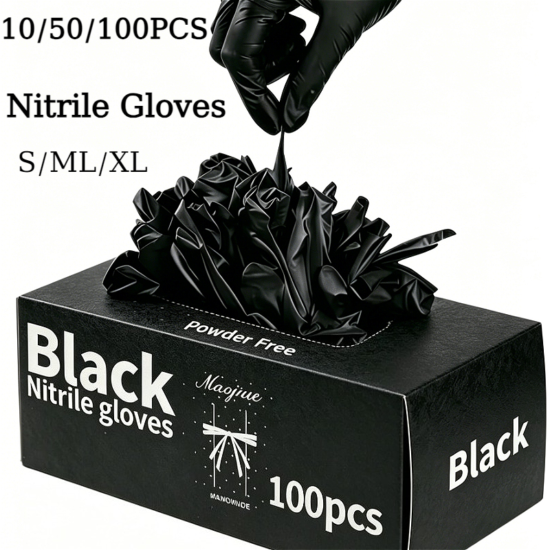 10/50/100PCS Black Disposable  - Nitrile Mechanic Glove avis et prix